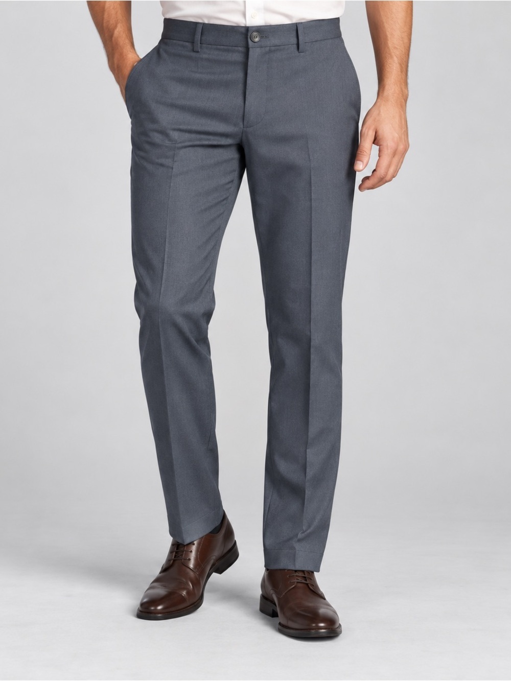 Haggar Dress Pants Mens 32x32 Cool 18 Pro Slim Fit Stretch Gray Golf NWOT